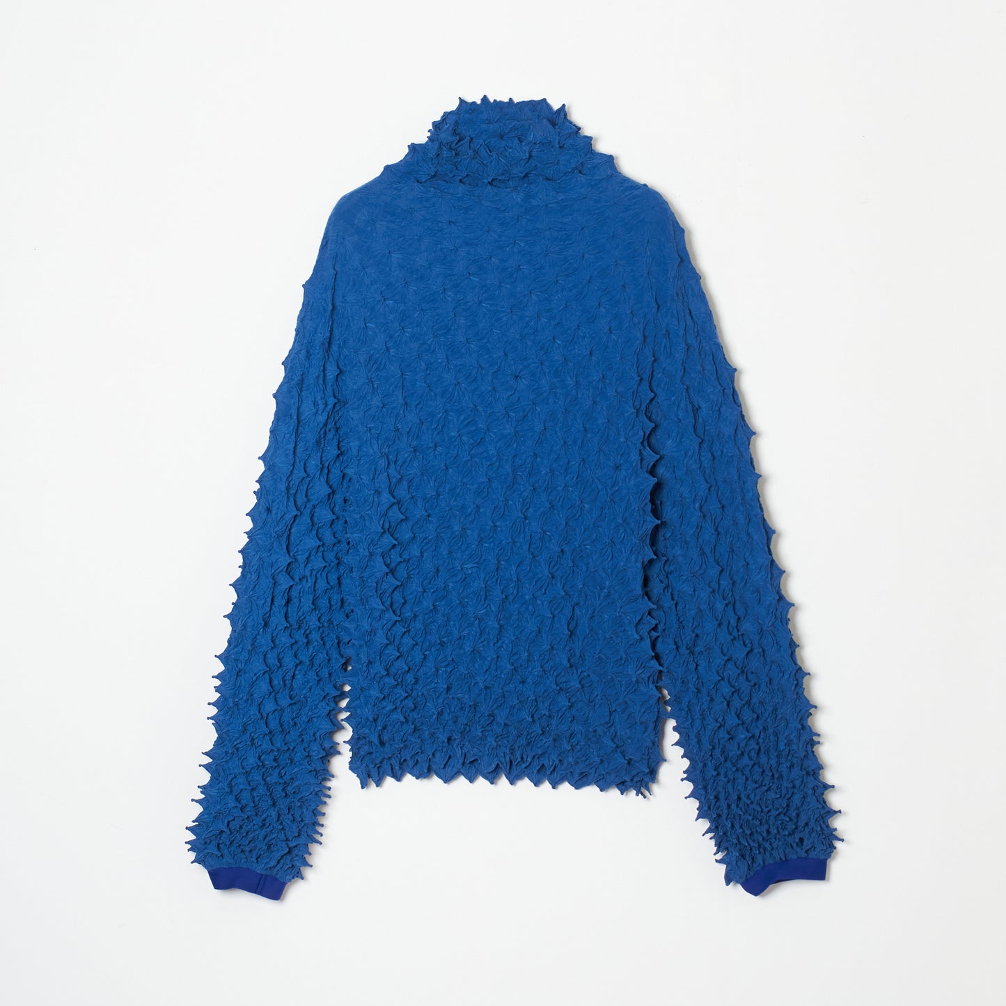 Spiky Shibori Puff Sleeve Top - Crepe De Chine