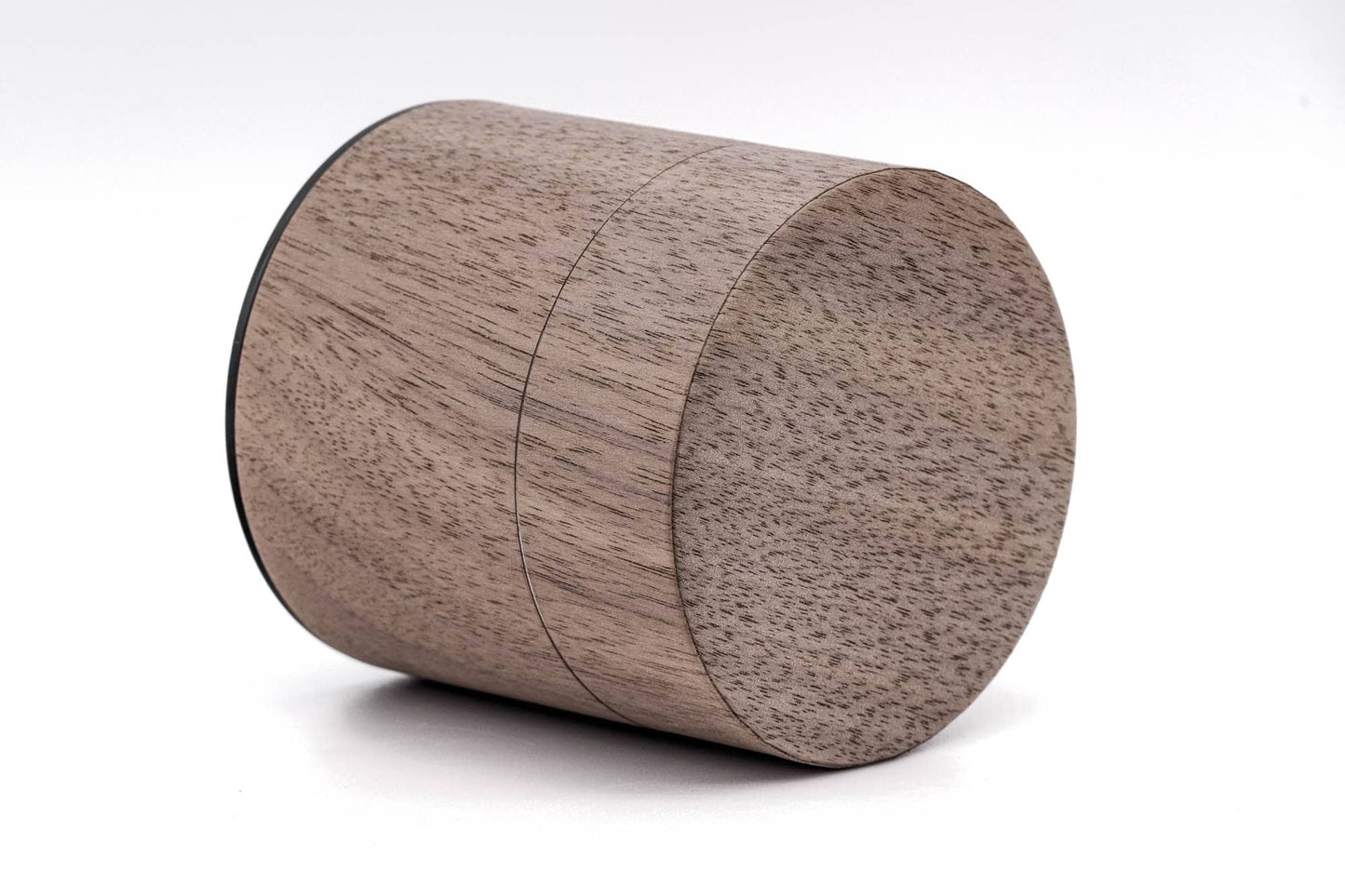 Natural Wood Walnut Wrapped Metal Tea Canister (Chazutsu) - 100g