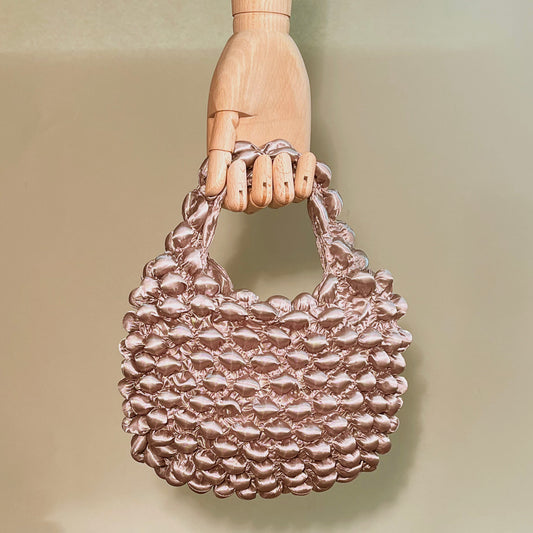  Small Pom-Pom Bag - Satin
