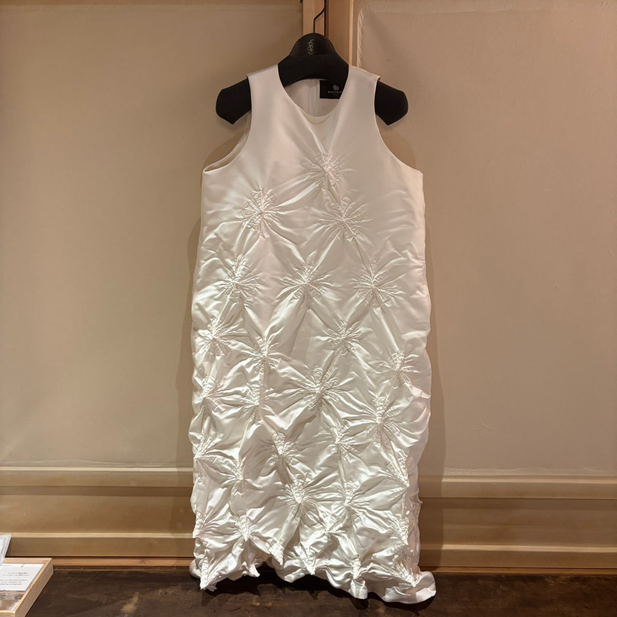 Rolled-up Shibori Sleeveless Dress