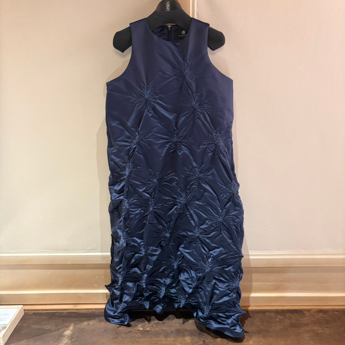 Rolled-up Shibori Sleeveless Dress