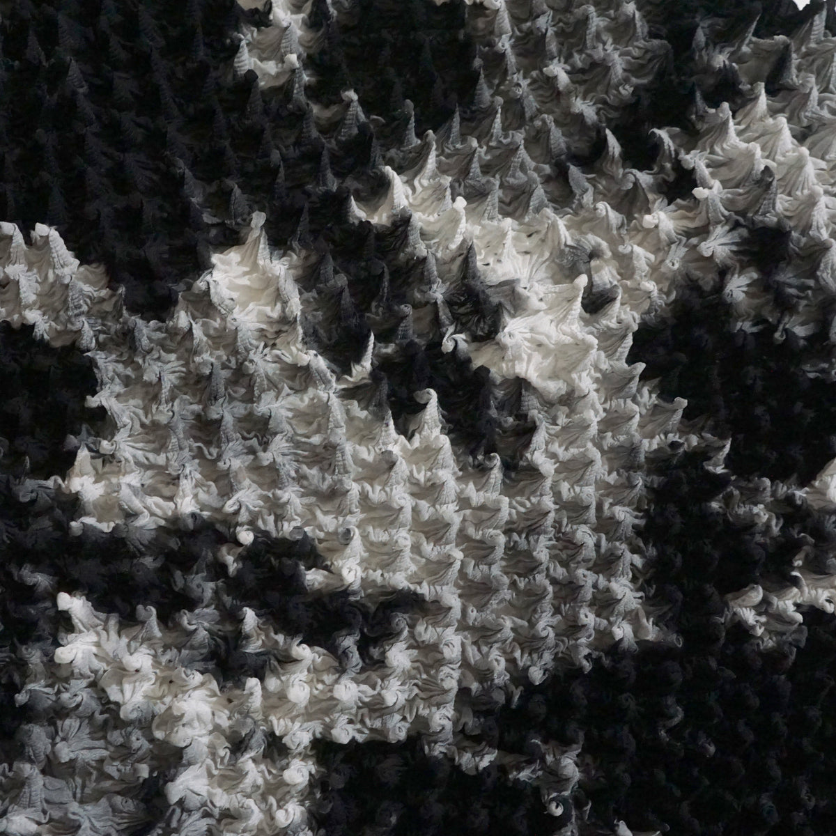 Spiky Shibori Short Cardigan - Chiffon/”Nijimi" Pattern