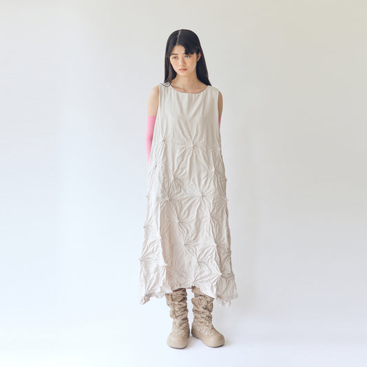 Rolled-Up Shibori Sleeveless Dress - Amundsen