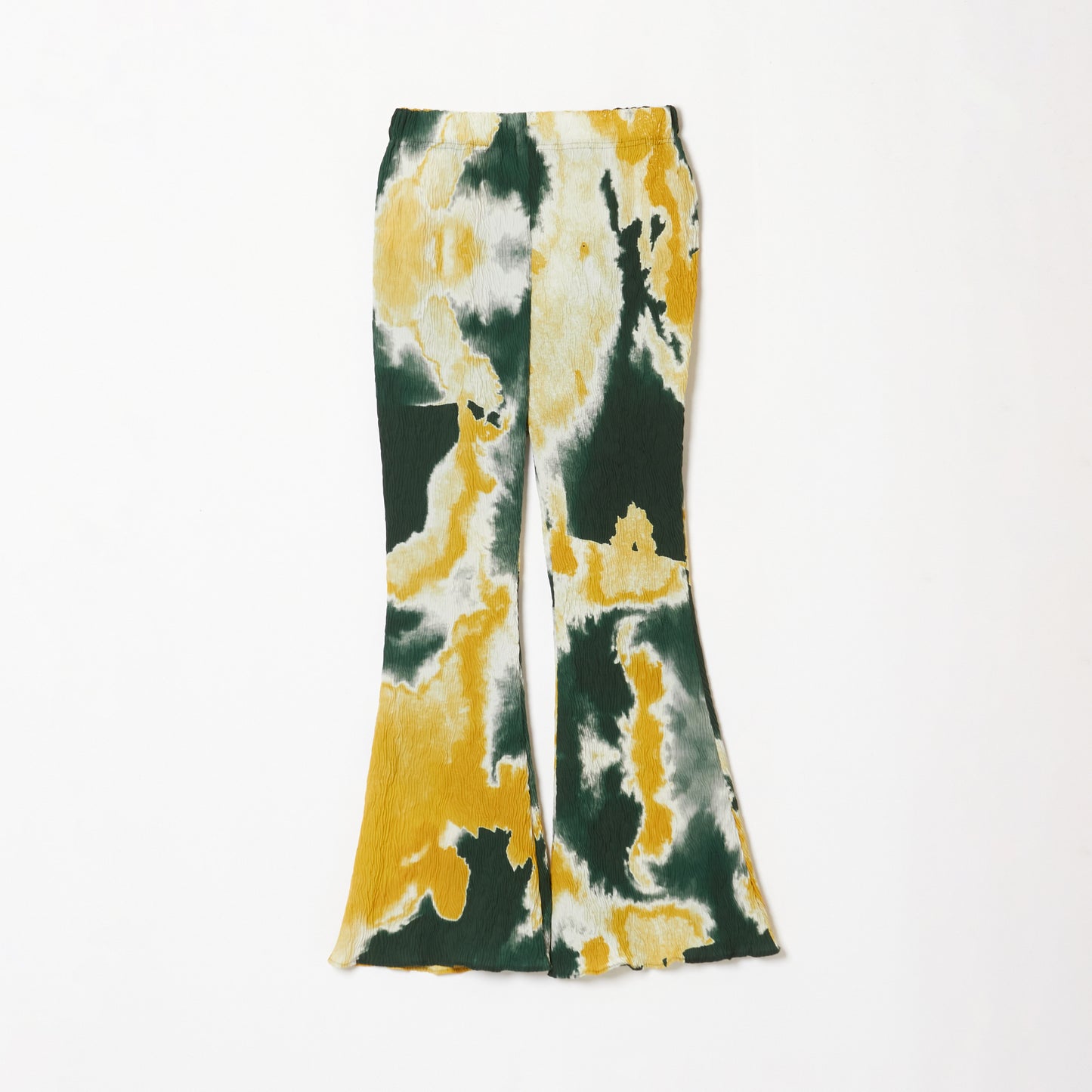 Wavy Flared Pants with Nijimi Pattern