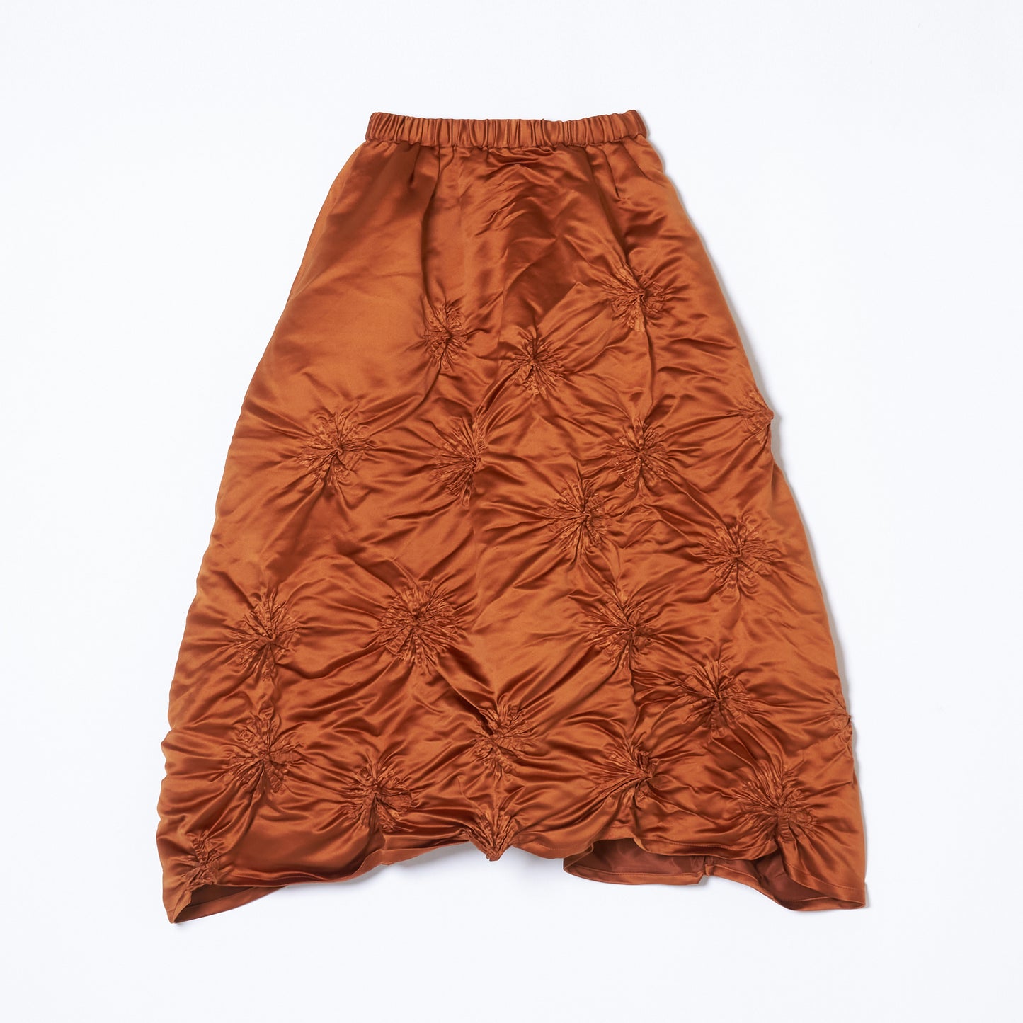 Rolled-up Shibori Skirt - Satin
