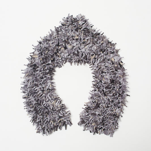 Spiky Shibori Super Crop Top with Bell Sleeves - Random-Dyed Chiffon