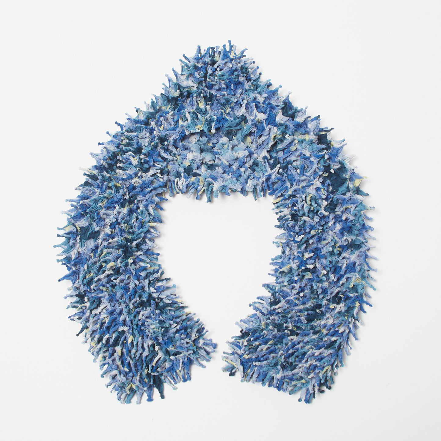 Spiky Shibori Super Crop Top with Bell Sleeves - Random-Dyed Chiffon