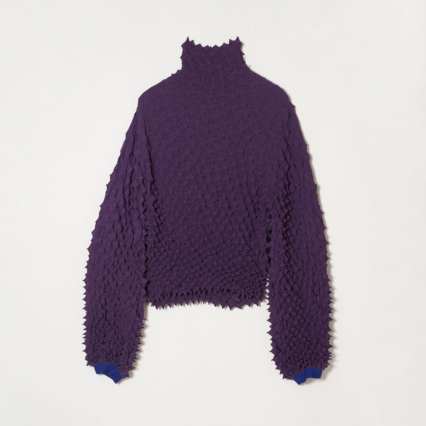 Spiky Shibori Puff Sleeve Top - Crepe De Chine