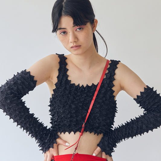Spiky Shibori Crop Camisole - Taffeta