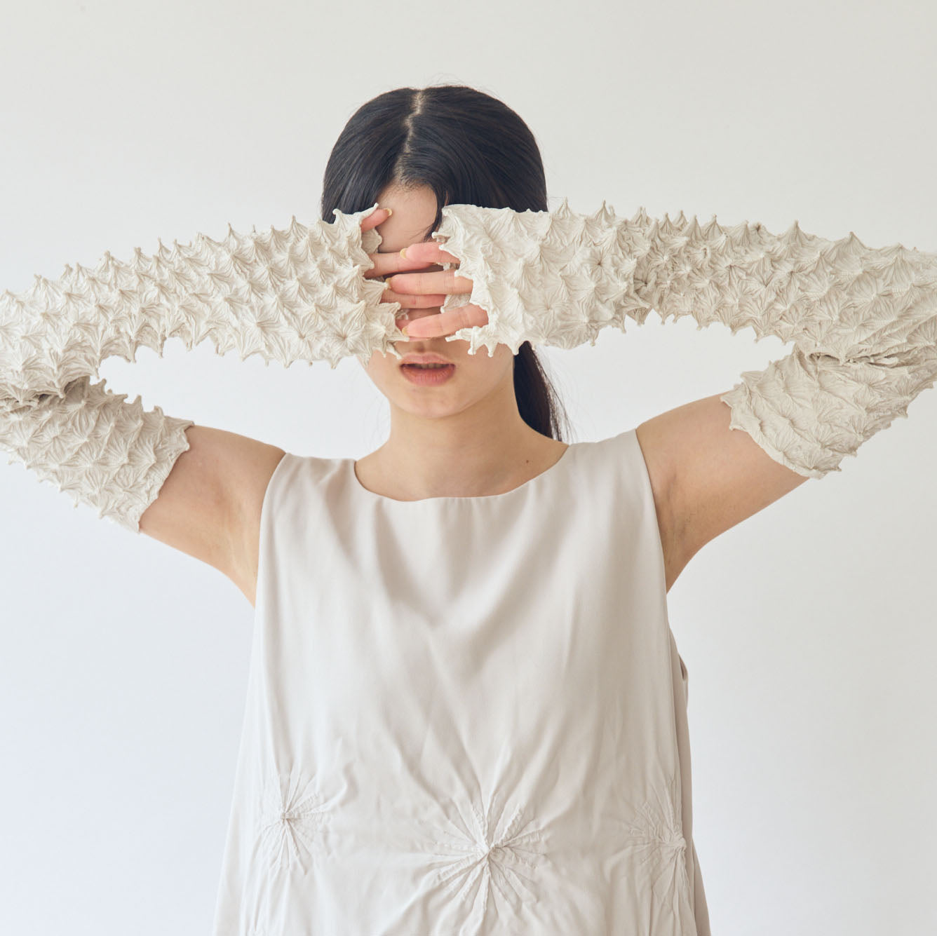 Spiky Shibori Arm Cover - Taffeta