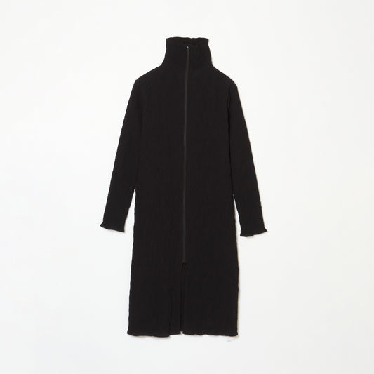 Wavy Zip Up Long Cardigan