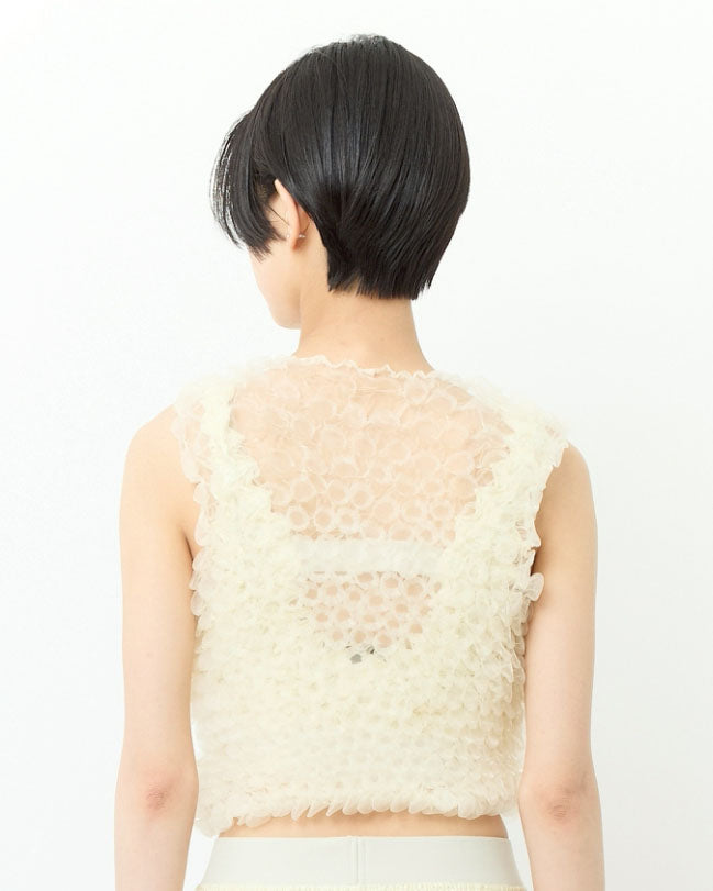 Botatan (Button Shibori) Crewneck Sleeveless Top