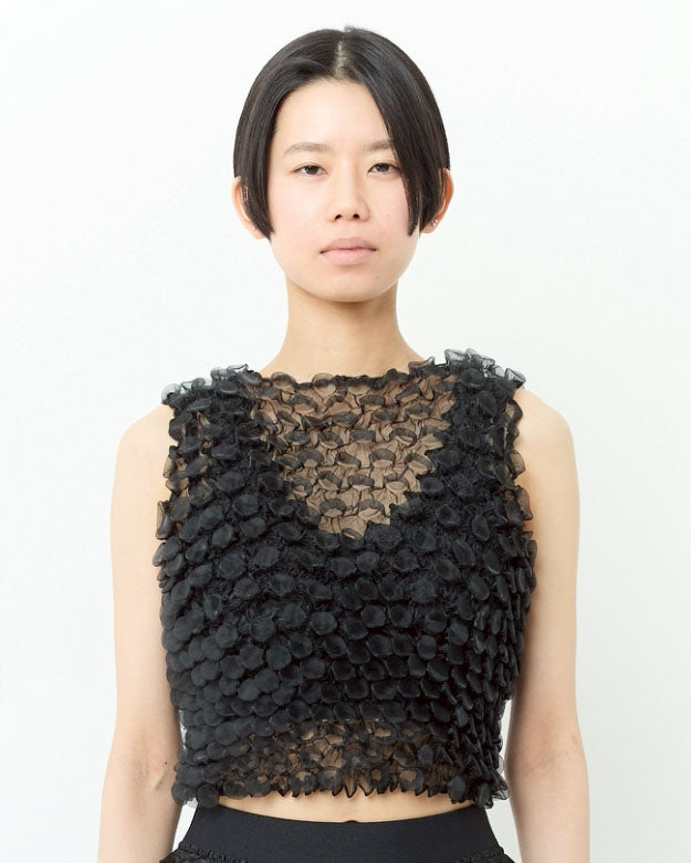 Botatan (Button Shibori) Crewneck Sleeveless Top