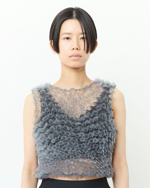 Botatan (Button Shibori) Crewneck Sleeveless Top