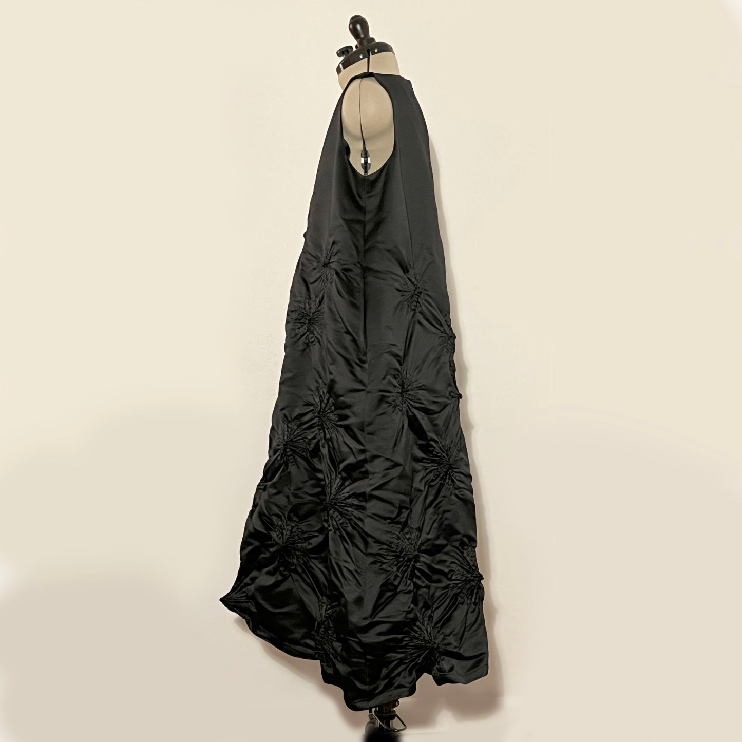 Rolled-up Shibori Sleeveless Dress