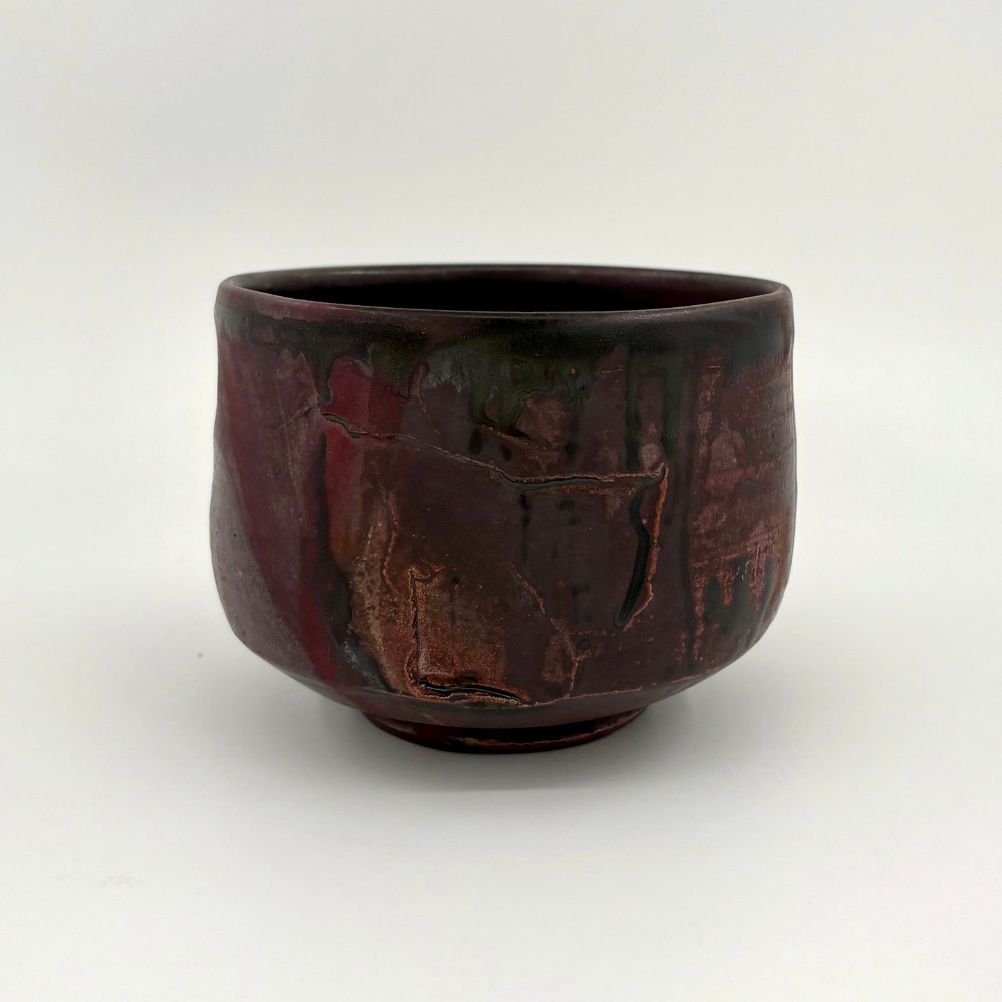 Black Karatsu Tea Bowl (Cavern) by Yukiko Tsuchiya