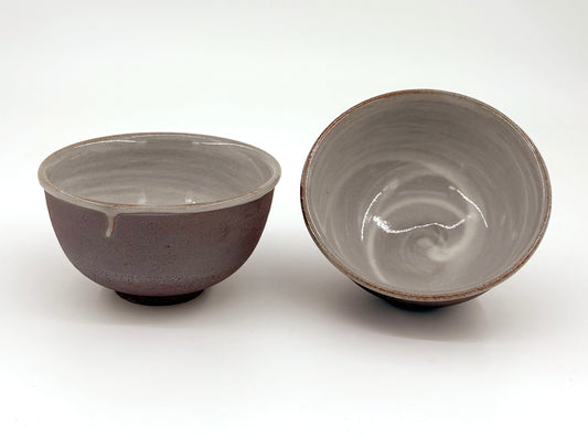 Suga Pottery Tea Bowl - Pewter
