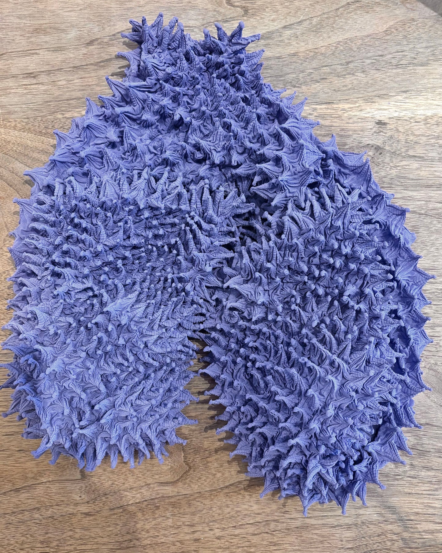 Spiky Shibori Super Crop Top with Bell Sleeves - Chiffon