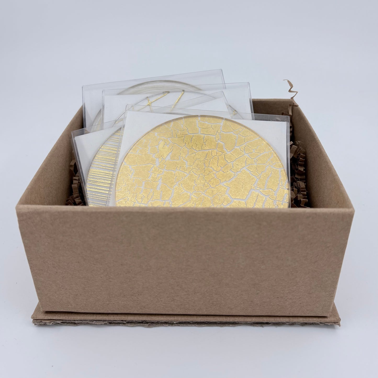TSUYABI Gold Coasters - A Set of Four