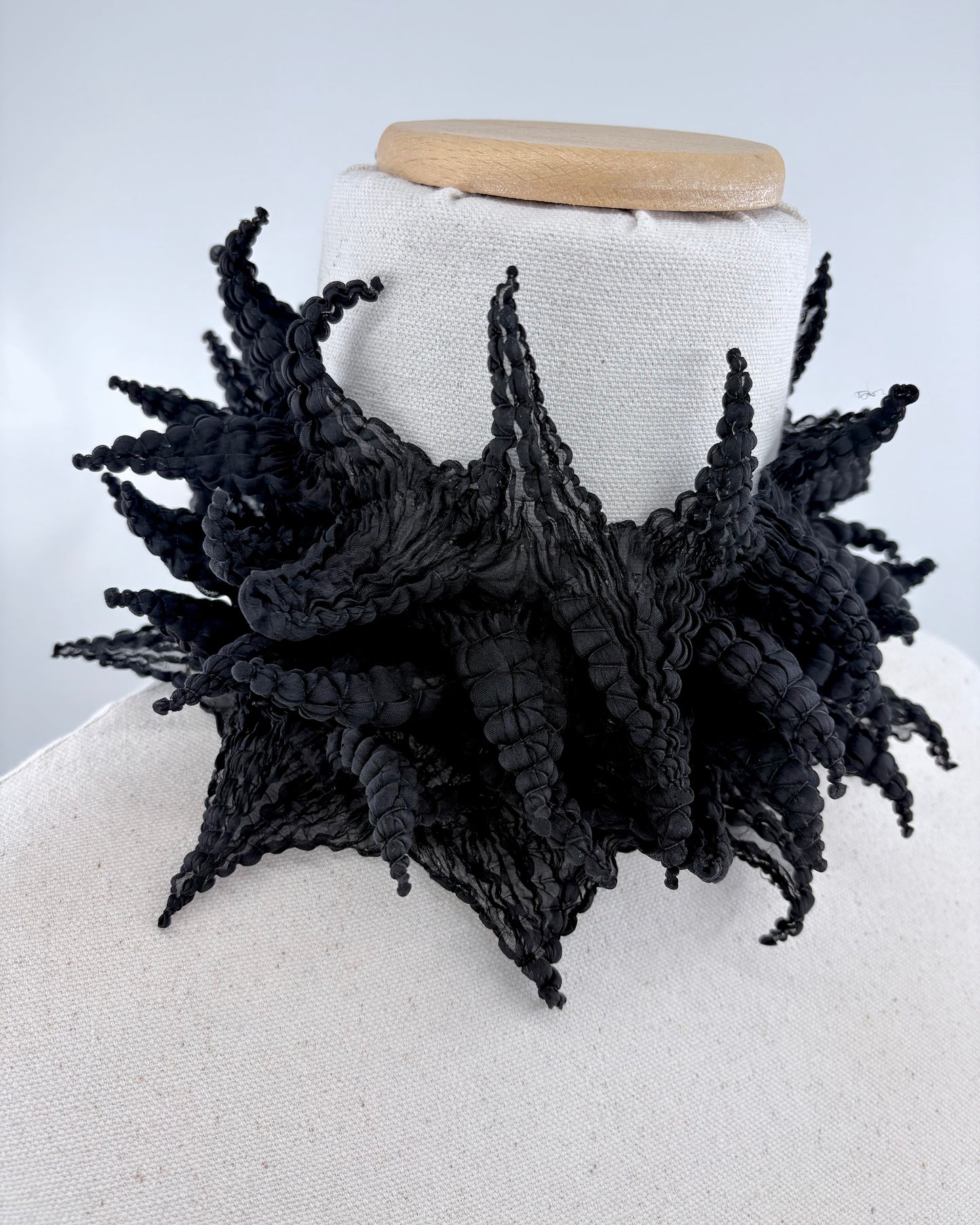 Medium Spiky Shibori Necklace - Silk
