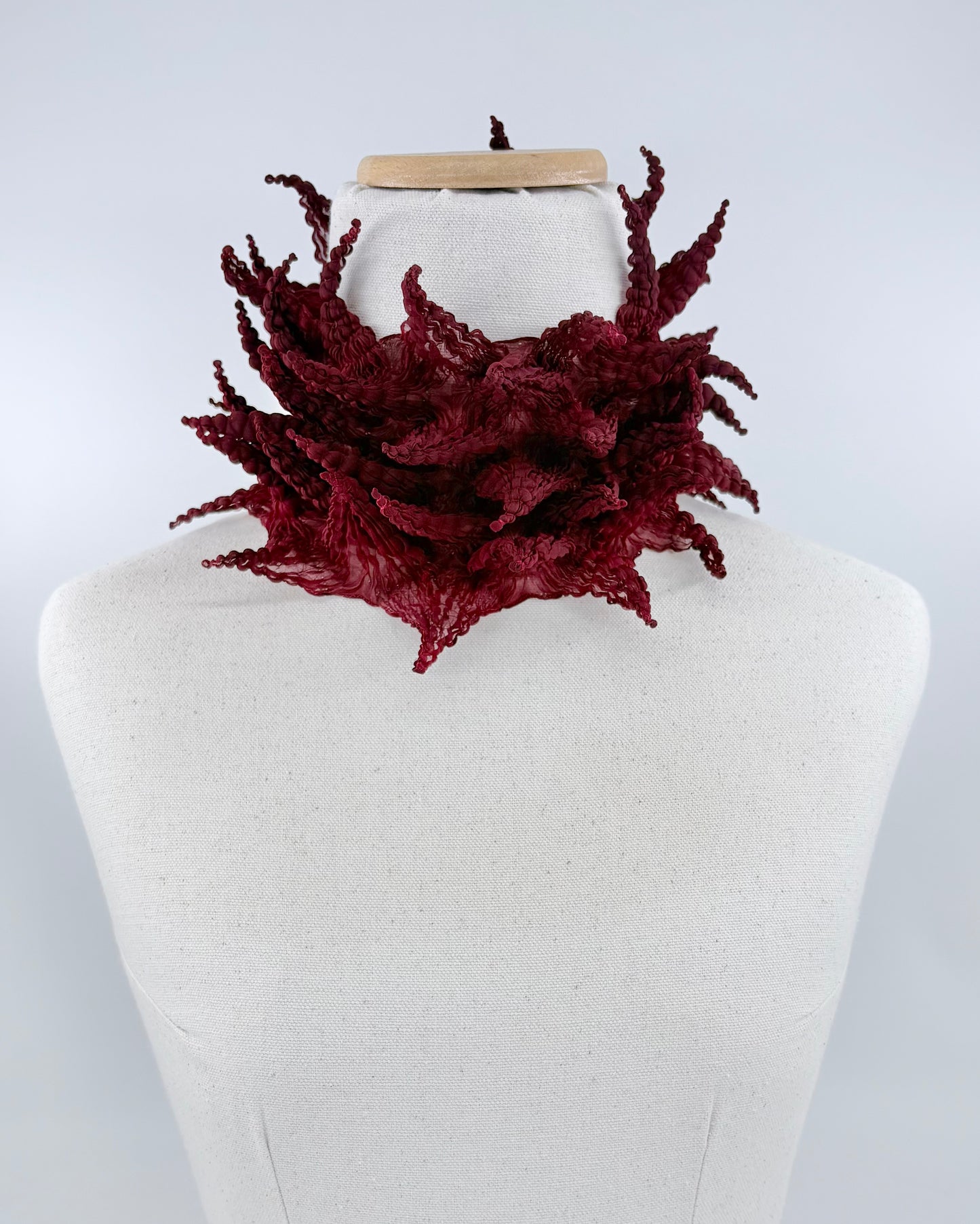Medium Spiky Shibori Necklace - Silk