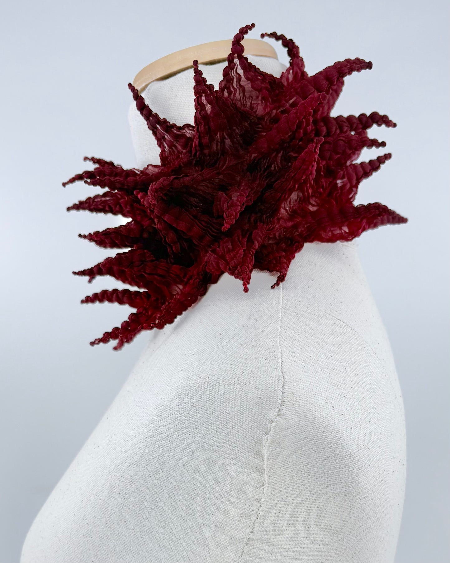 Medium Spiky Shibori Necklace - Silk