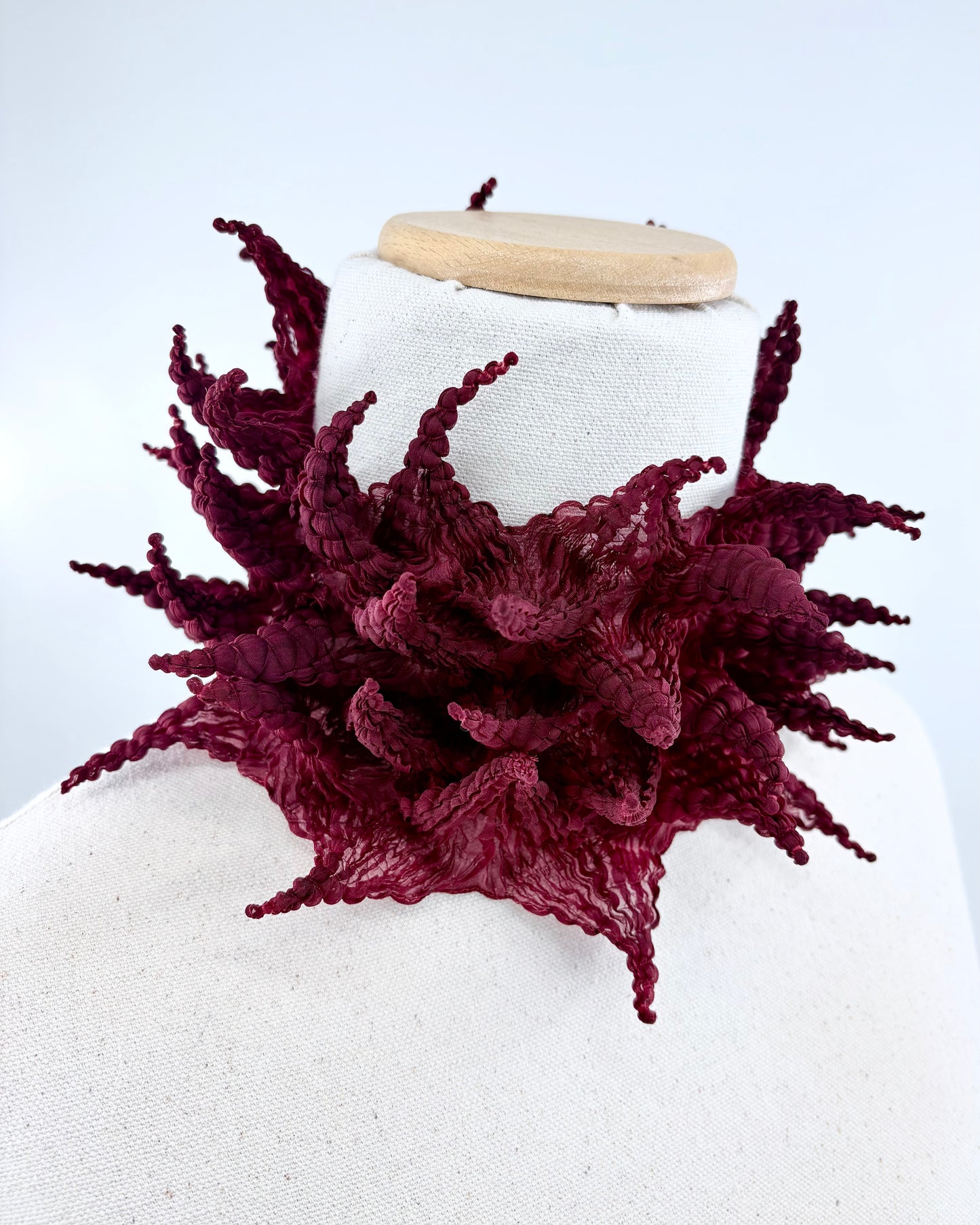 Medium Spiky Shibori Necklace - Silk