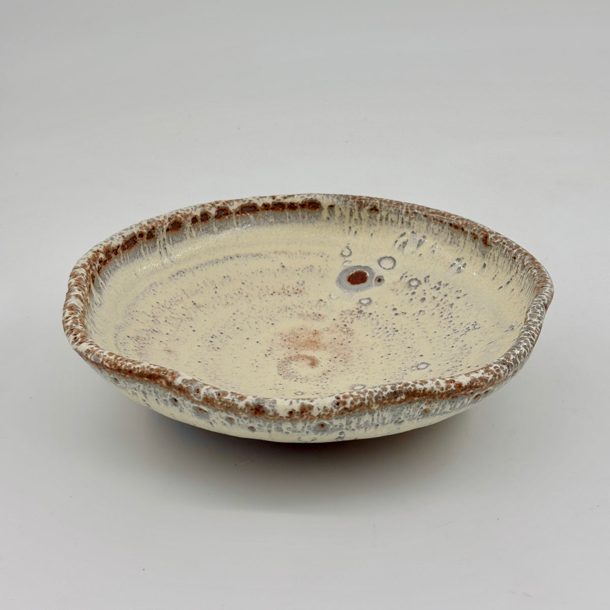 Suga Pottery Scalloped Serving Bowl - Butter Yellow