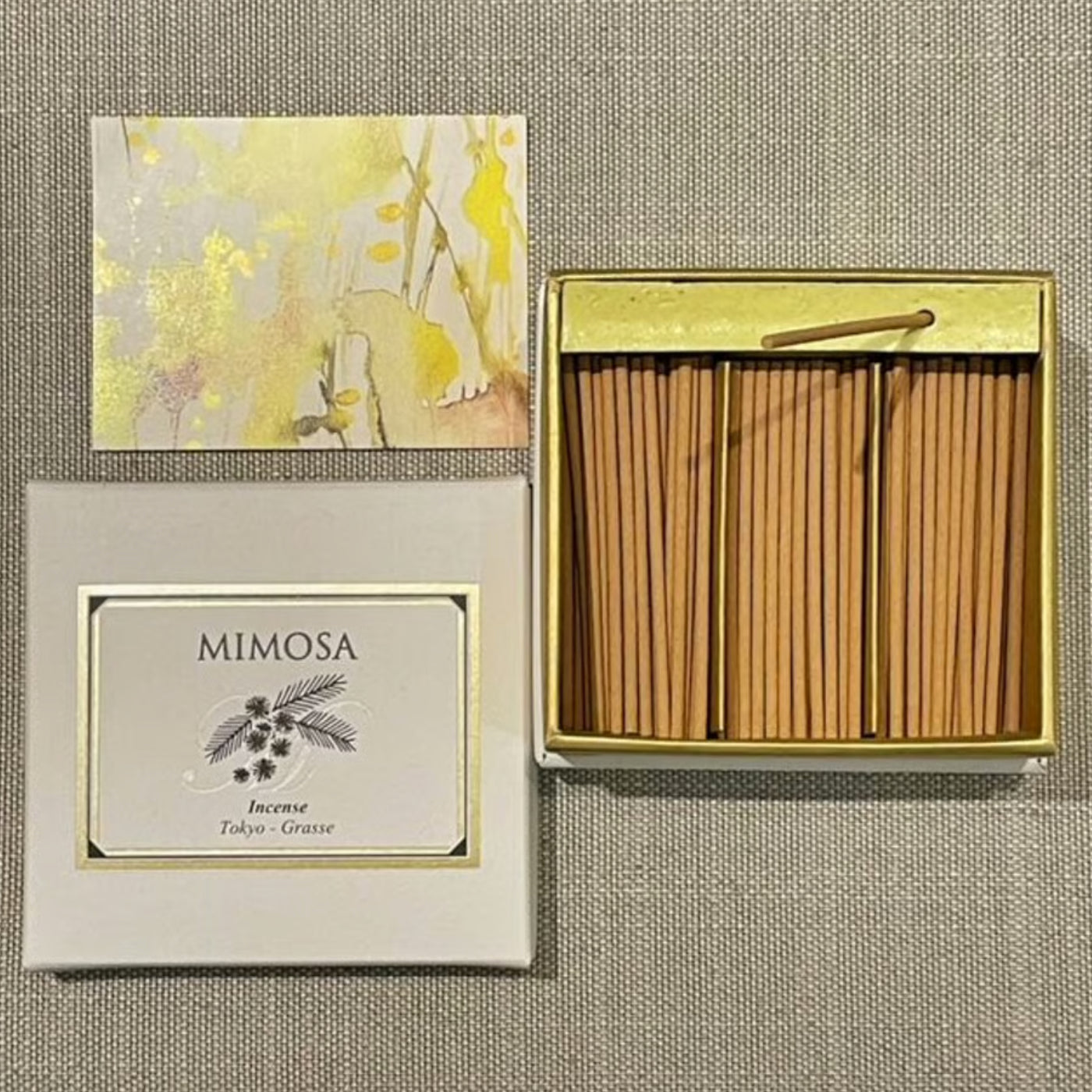 TOKYO KODO "First Collection" MIMOSA Incense and Holder Set 