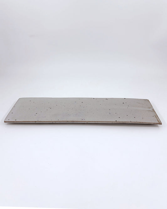 "Quail" Long Rectangular Plate by Hanako Nakazato