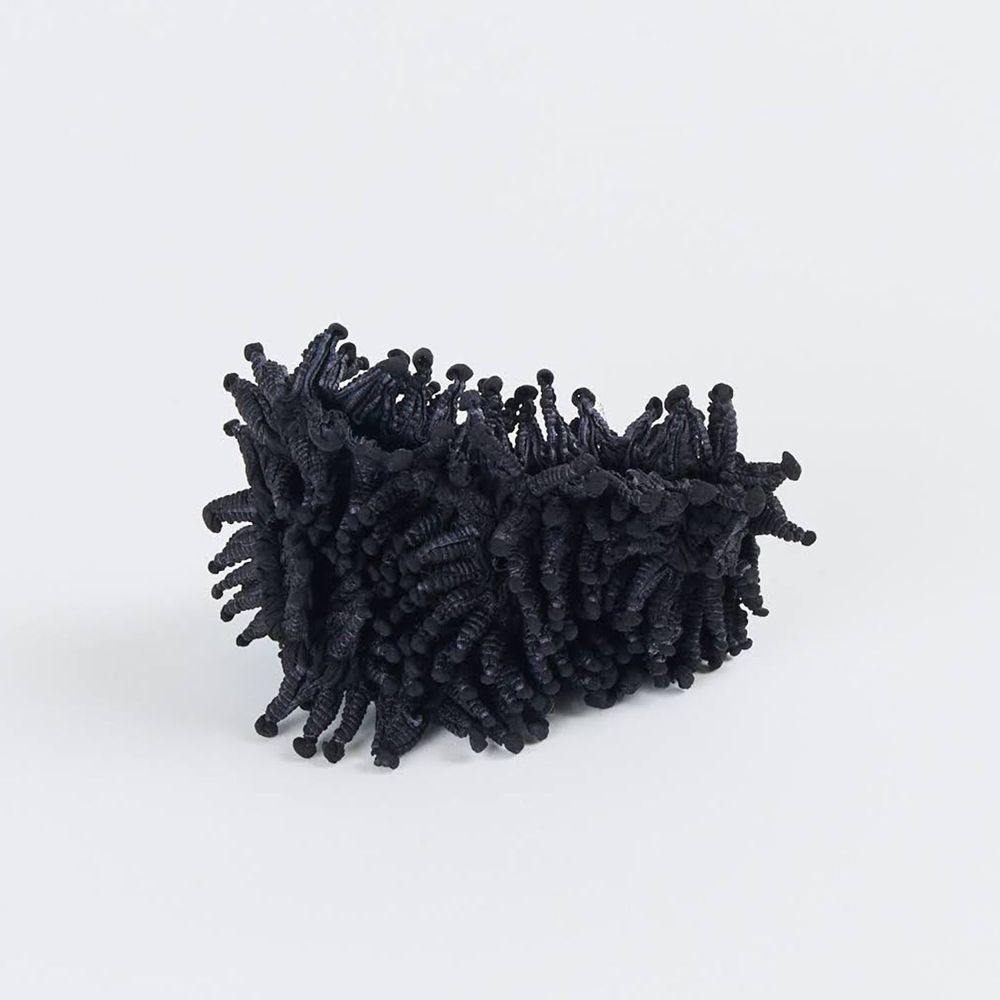 Small Spiky Shibori Wide Width Necklace - Silk