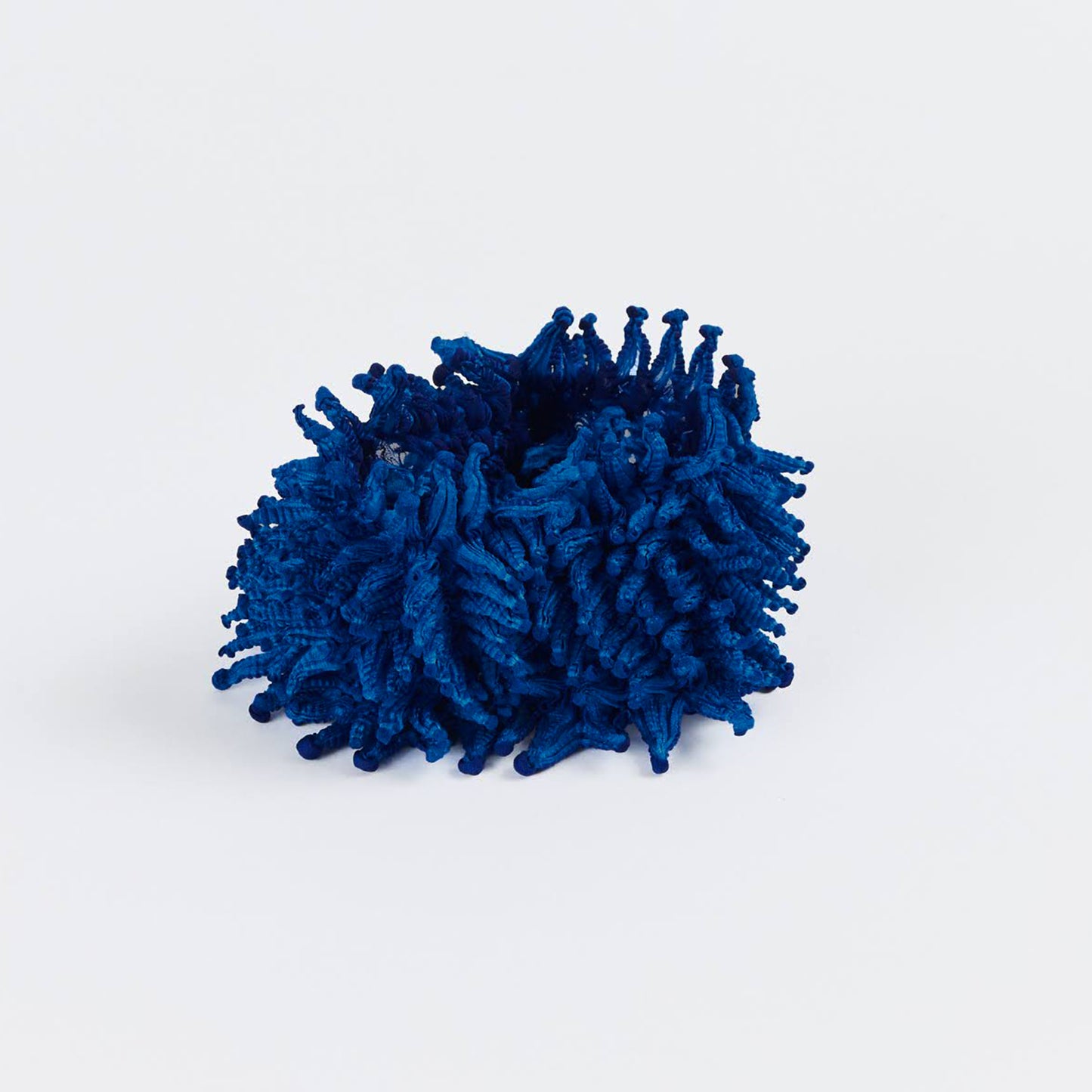 Small Spiky Shibori Wide Width Necklace - Silk