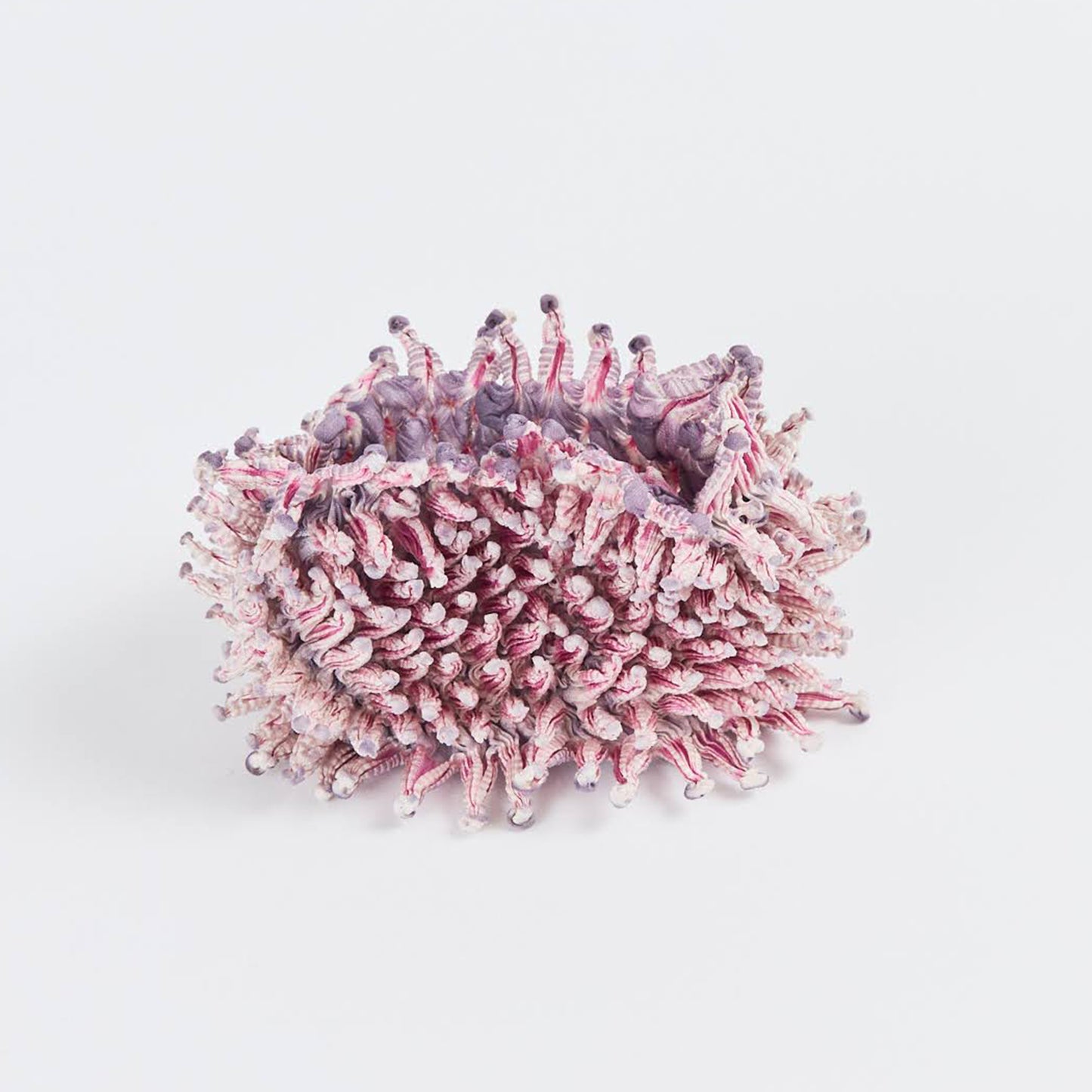 Small Spiky Shibori Wide Width Necklace - Silk