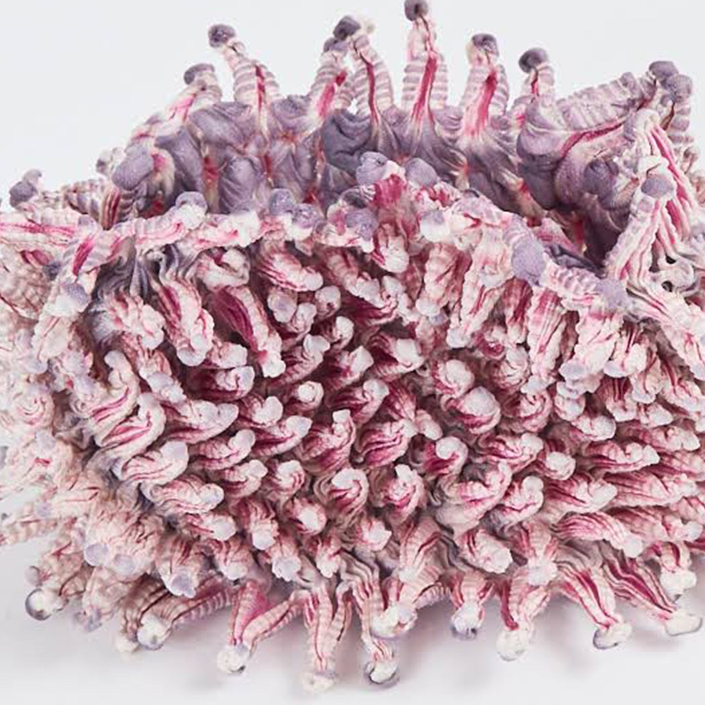 Small Spiky Shibori Wide Width Necklace - Silk