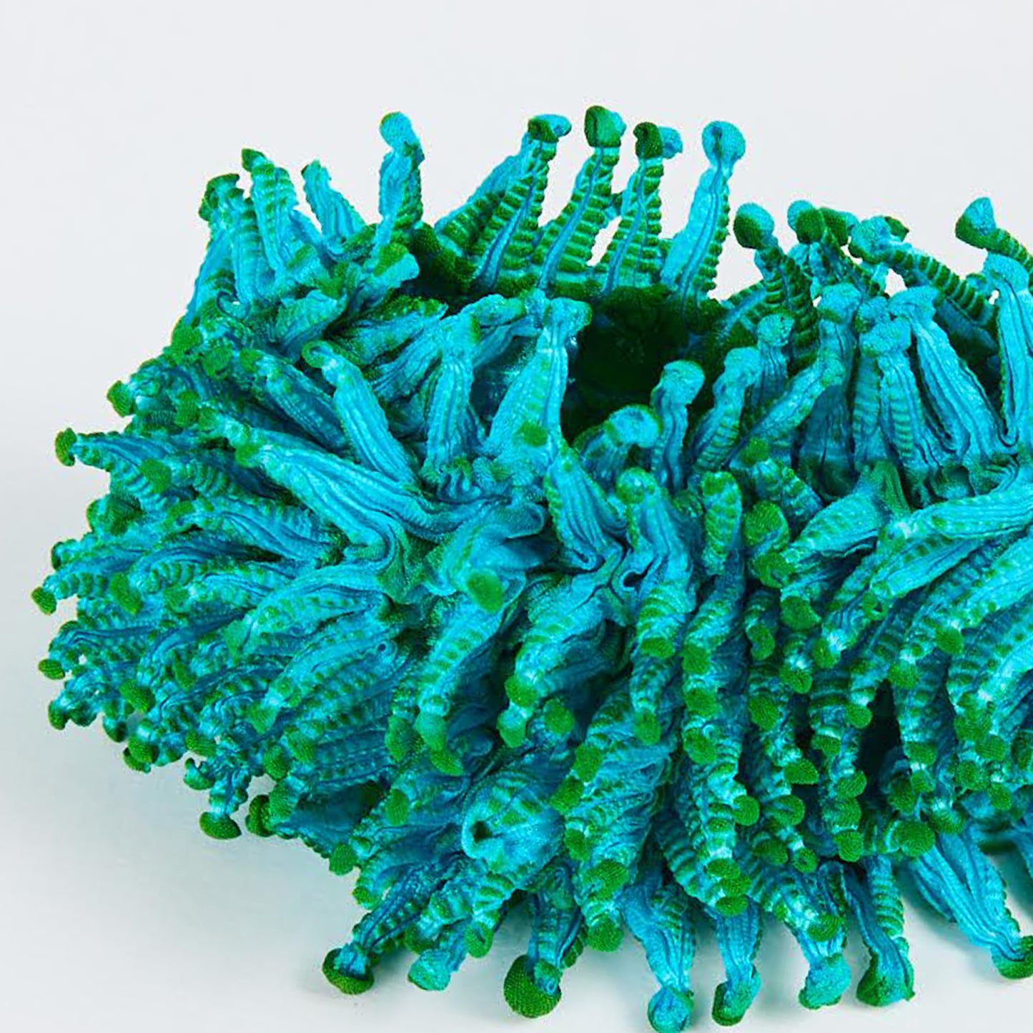 Small Spiky Shibori Wide Width Necklace - Silk