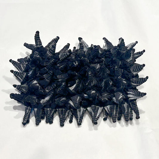 Spiky Shibori Necklace - Chiffon Extra Wide Width