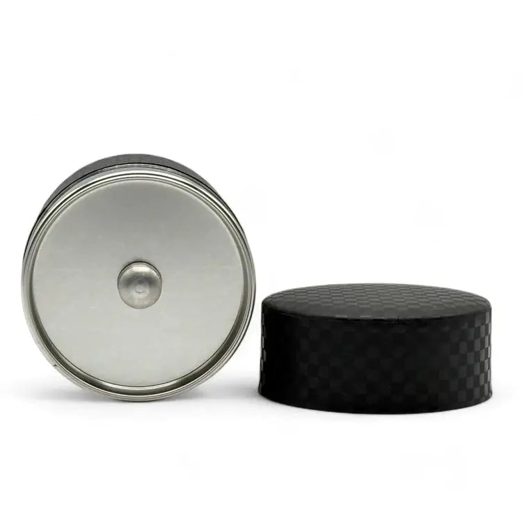 Ichimatsu Checkered Black Washi Paper Wrapped Tea Canister (S) - Japanese Chazutsu