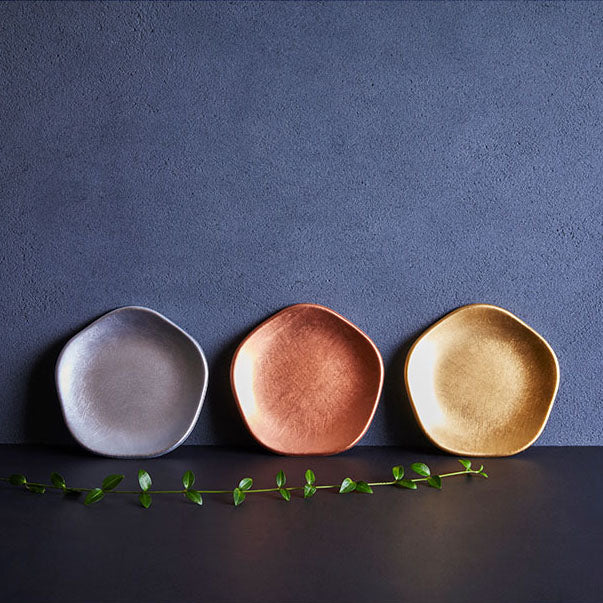 HAKU LA TABLE Flower Plate - Copper