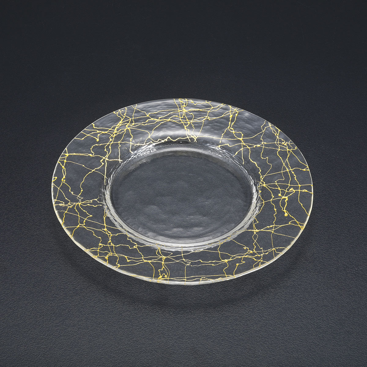 HAKUICHI Gold Thread Glass Plate (L)